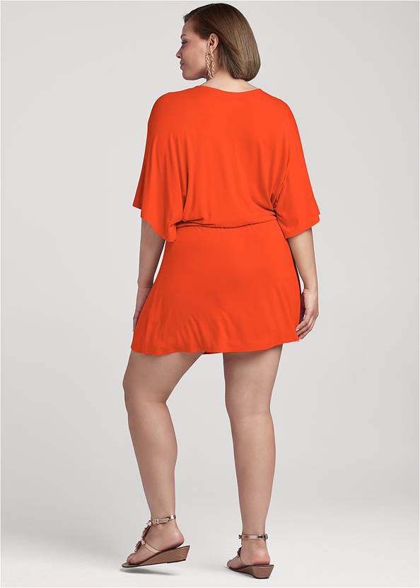 Back View Knot Front Casual Dress