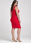 Back View Casual Ruched Dress
