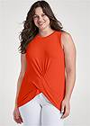 Cropped Front View Easy Twist Front Tank Top