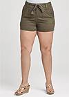 Front View Belted Utility Shorts