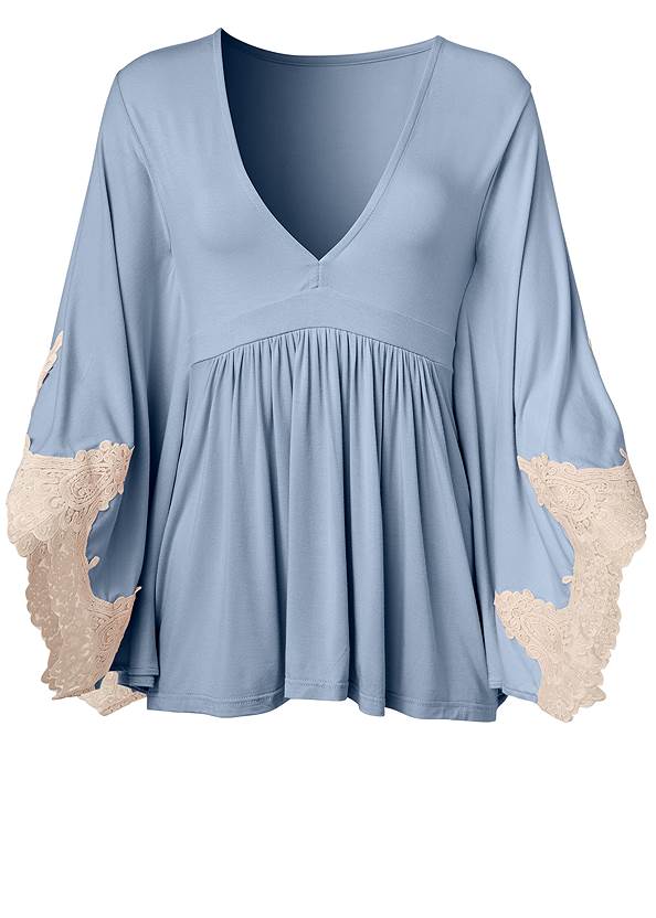Alternate View Lace Bell Sleeve Top