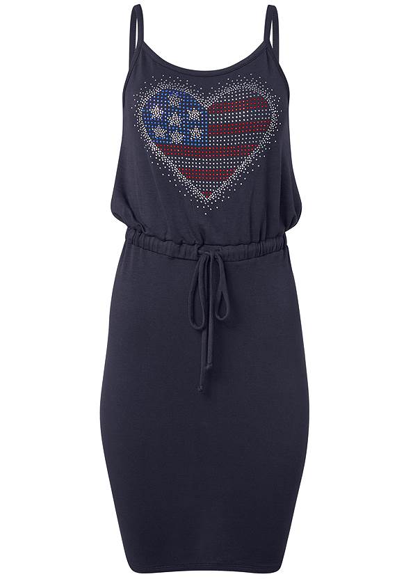 Ghost with background  view Americana Heart Lounge Dress