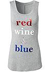 Alternate View Red Wine And Blue Lounge Tank Top