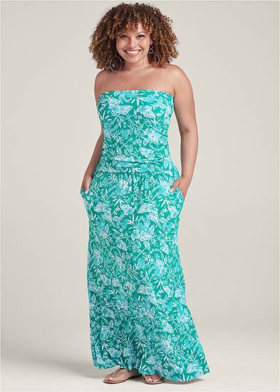 Plus Size Printed Maxi Dress