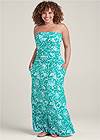 Front View Printed Maxi Dress