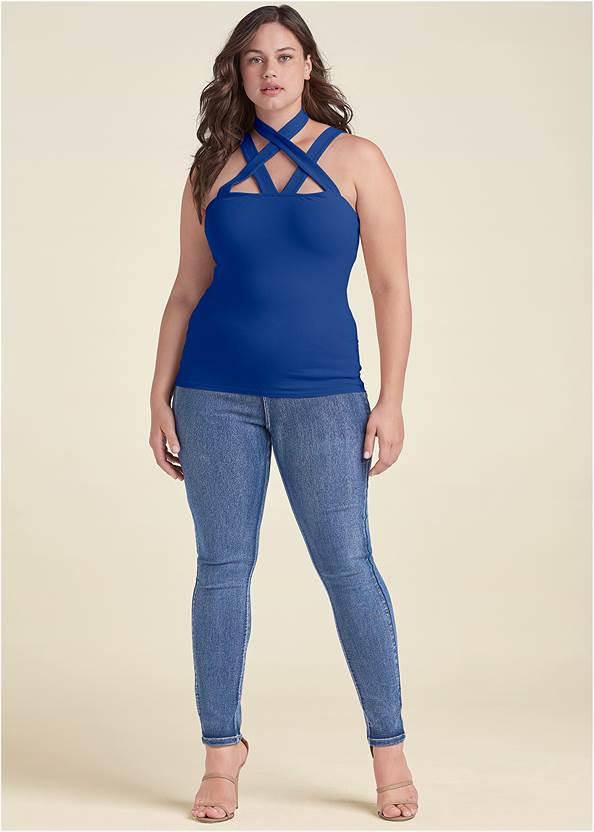 Front View  Strappy Sleeveless Top