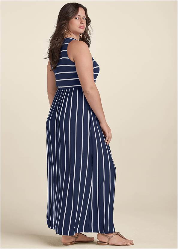 Back View Casual Maxi Dress