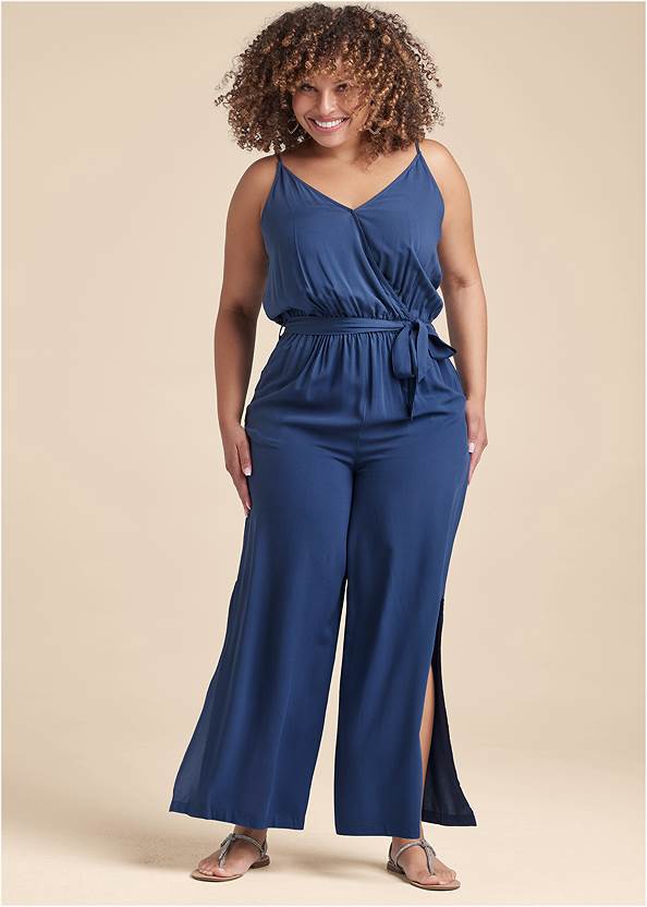 Front View  Ruffle Jumpsuit