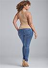 Back View Mock-Neck Seamless Top