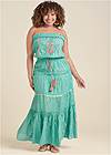 Front View Embroidered Maxi Dress