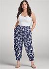 Full Front View Deep Ocean Patterned Pants