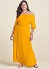 Front View Off-The-Shoulder Maxi Dress
