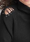 Alternate View Lace-Up Shoulder Detail Sweater