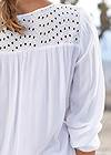 Alternate View Oversized Tie Front Blouse