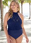 Front View Lace One-Piece