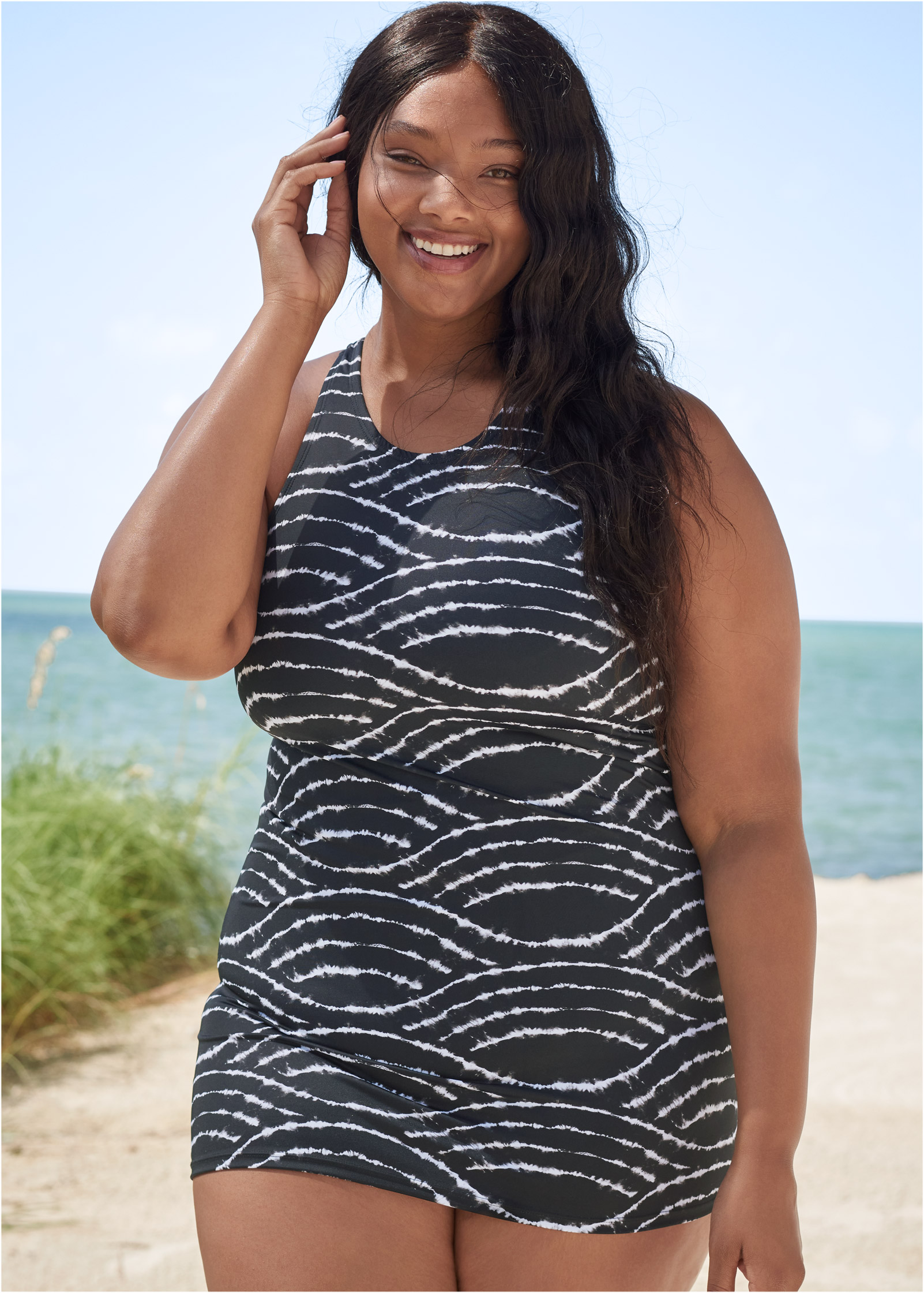 plus size sexy swim dress