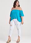 Full Front View Off-The-Shoulder Top
