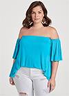 Cropped Front View Off-The-Shoulder Top