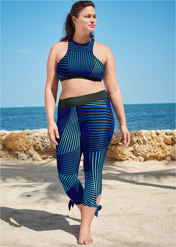 Fit For You Capri Pants,Strappy Back Sport Top,Tie-Front Short Sleeve Top,Lovely Lift Wrap Bikini Top,Underwire Wrap Top