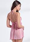 Back View Open Cup Mesh Babydoll
