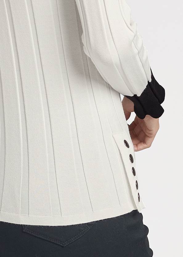 Alternate View Sleeve Detail Turtleneck Sweater