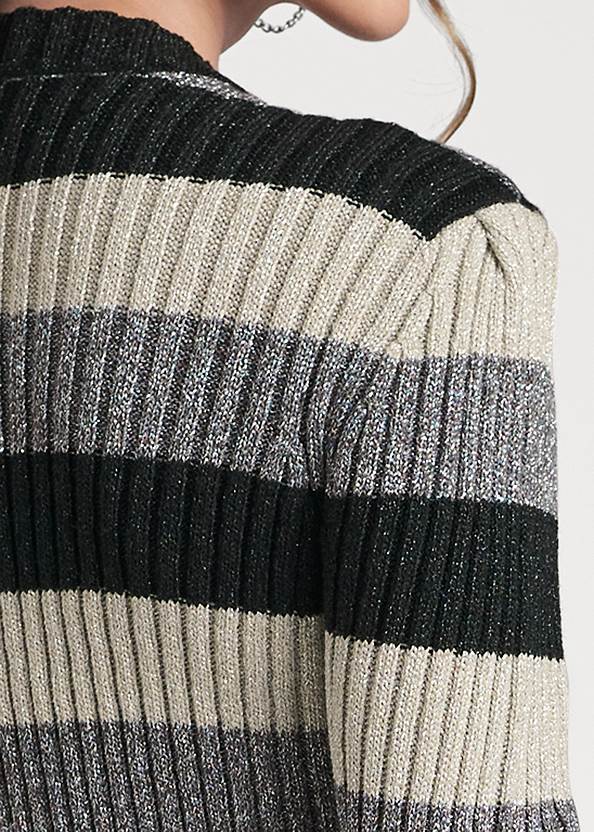 Alternate View Striped Ribbed Sweater