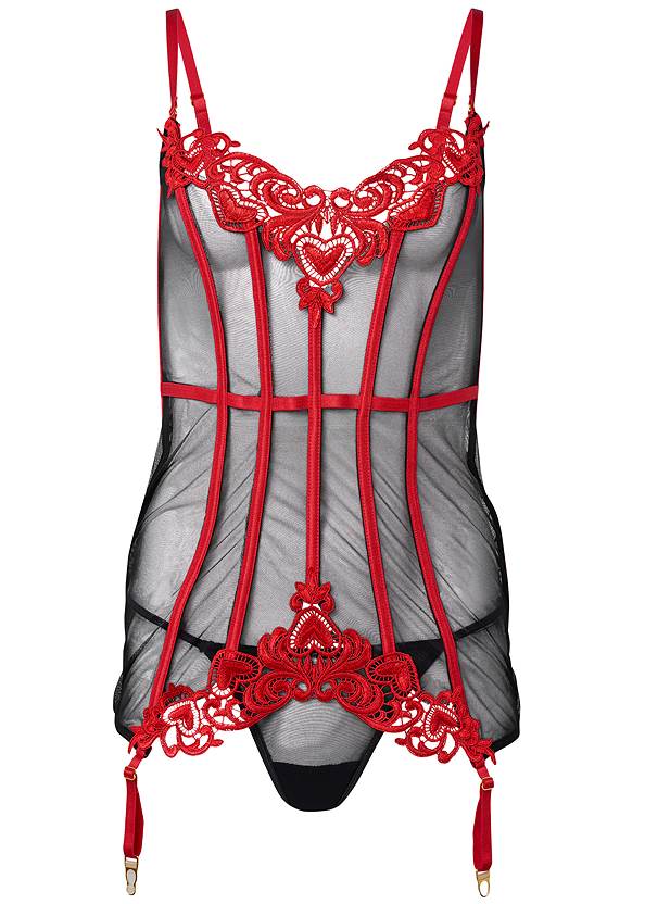 Ghost with background  view Sheer Corset Dress