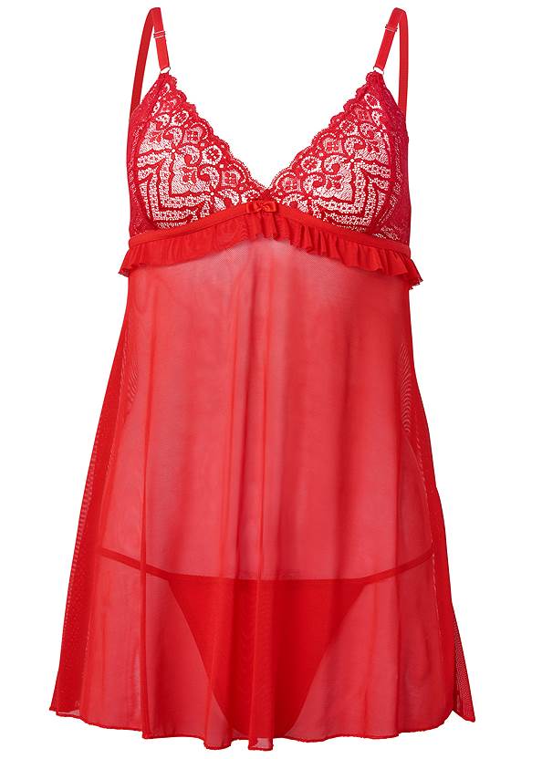 Alternate View Strappy Back Lace Chemise