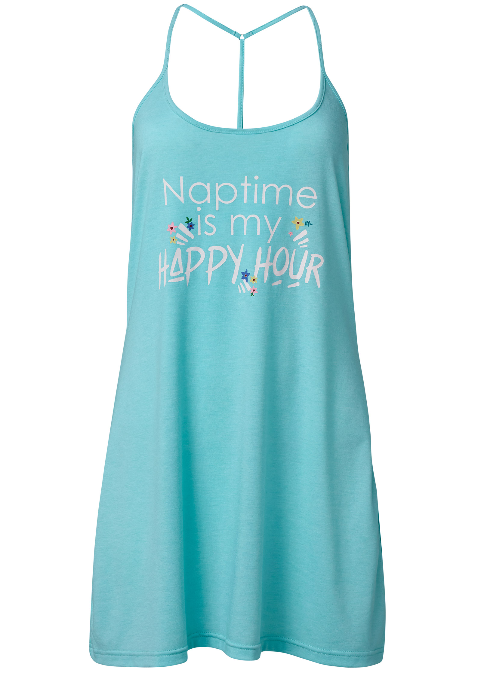 T BACK GRAPHIC NIGHTGOWN in Heathered Blue VENUS