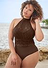 Front View Lace One-Piece