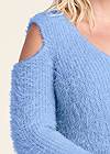 Alternate View Cutout Eyelash Sweater