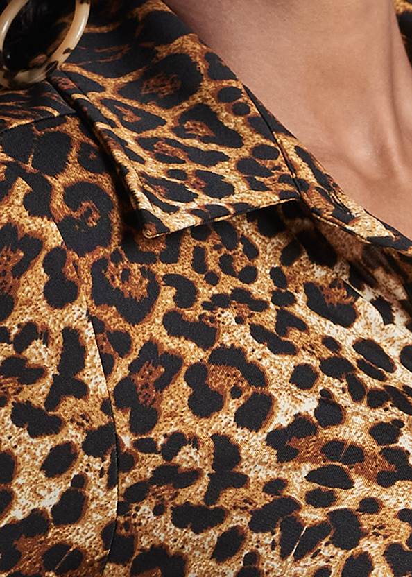Alternate View Leopard Print Twist Front Dress