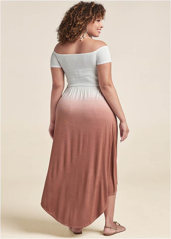 Alternate View Off-The-Shoulder Ombre Dress