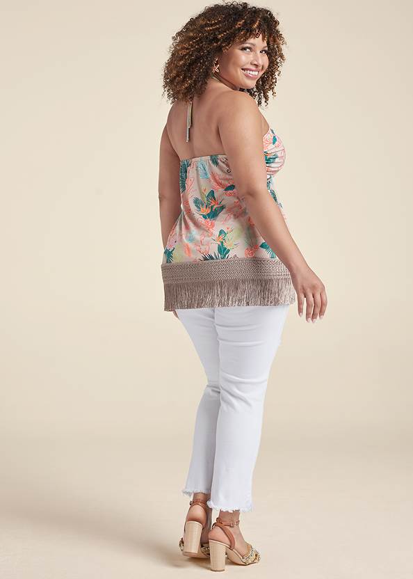 Back View Under-The-Sea Print Halter Top