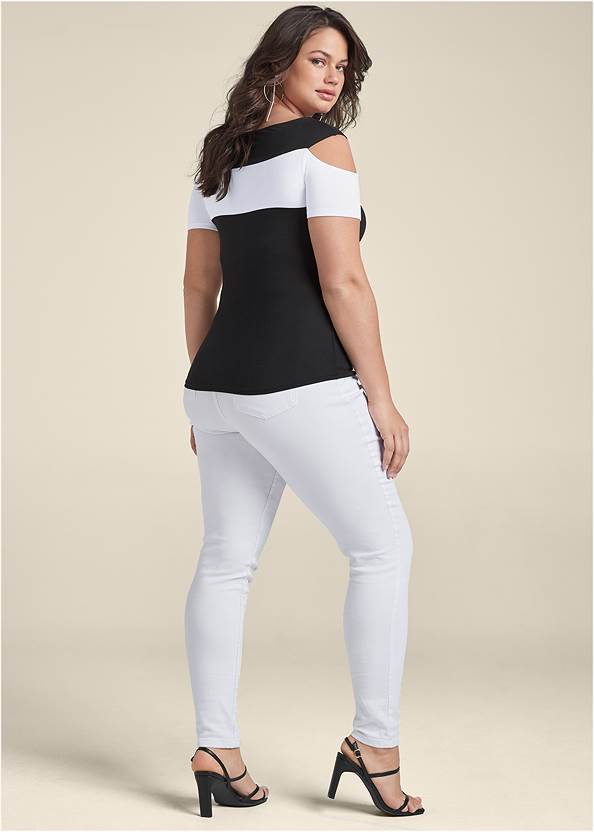 Back View Color Block Top