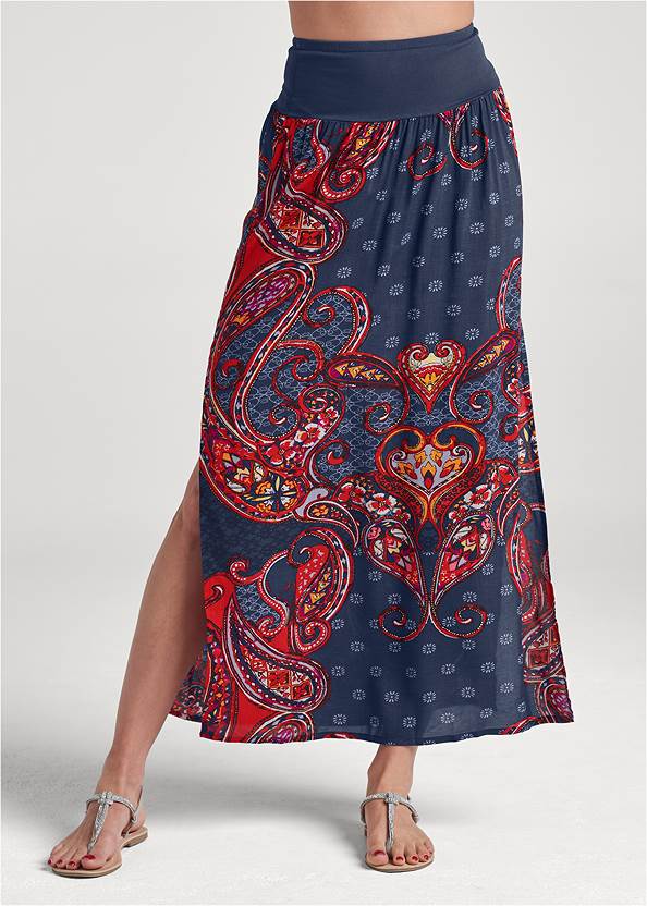Alternate View Batik Printed Maxi Skirt