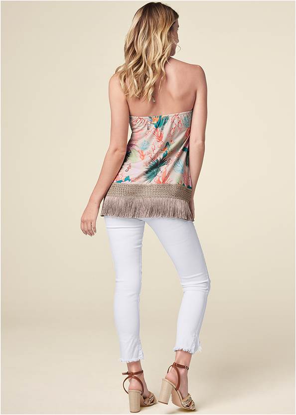 Back View Under-The-Sea Print Halter Top