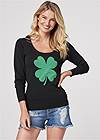 Front View Shamrock Sweater
