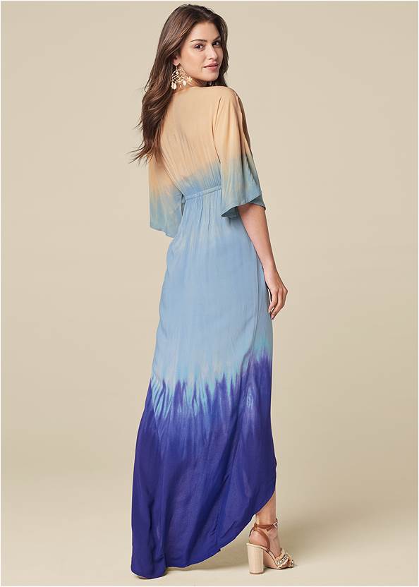 Back View Seaside Ombre Maxi Dress