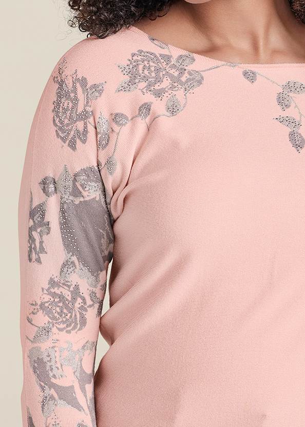 Alternate View Floral Detail Sweater