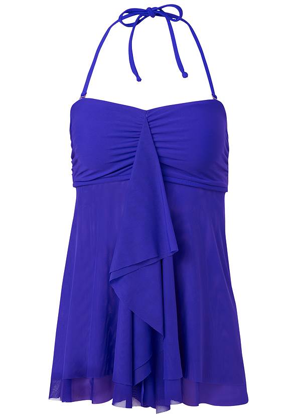 Ghost with background  view Flowing Bandeau Tankini Top