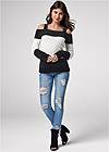 Full front view Chenille Sweater