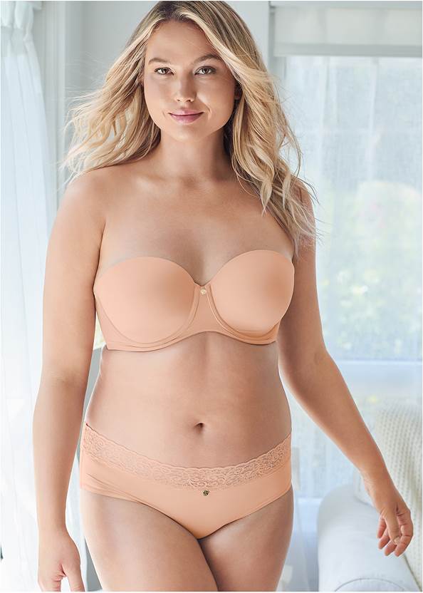 Front View Pearl By Venus® Lace Trim Hipster 3 Pack, Any 2 For $30