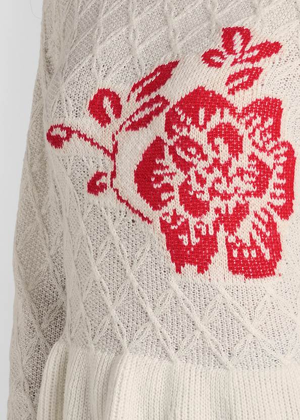 Alternate View Rose Detail Peplum Sweater