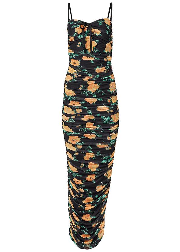 Alternate View Floral Ruched Bodycon Dress