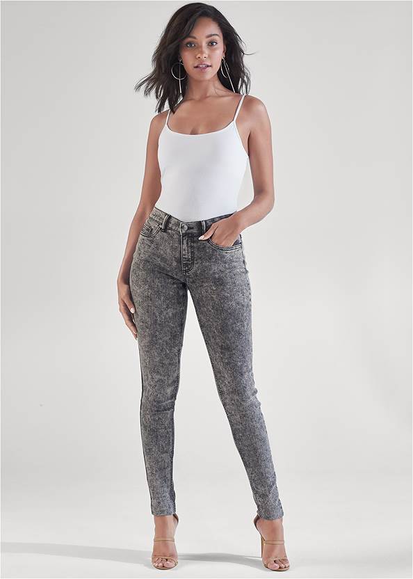 Slim Jeans,Basic Cami Two Pack,Off-The-Shoulder Top, Any 2 Tops For $39,Strappy Detail Top, Any 2 Tops For $39,High Heel Strappy Sandals,Hoop Detail Earrings