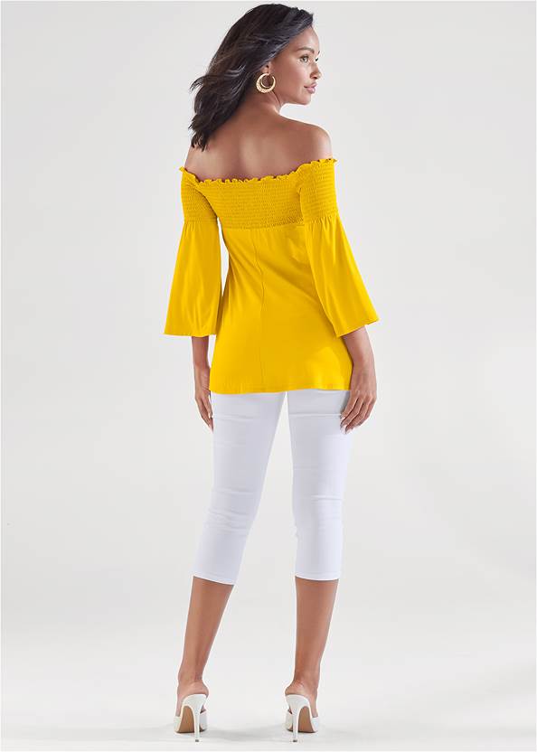 Full back view Off-The-Shoulder Top