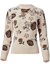 Ghost with background  view Eyelash Rose Print Sweater
