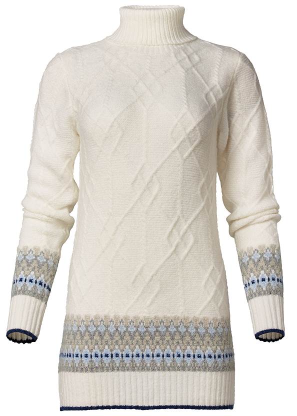 Ghost with background  view Fair Isle Turtleneck Sweater
