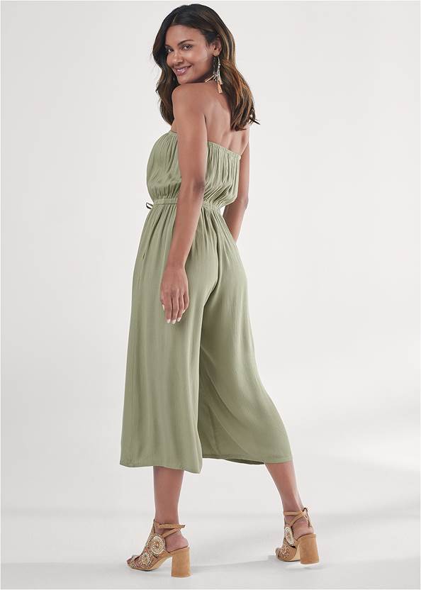 Full  view Strapless Culotte Jumpsuit